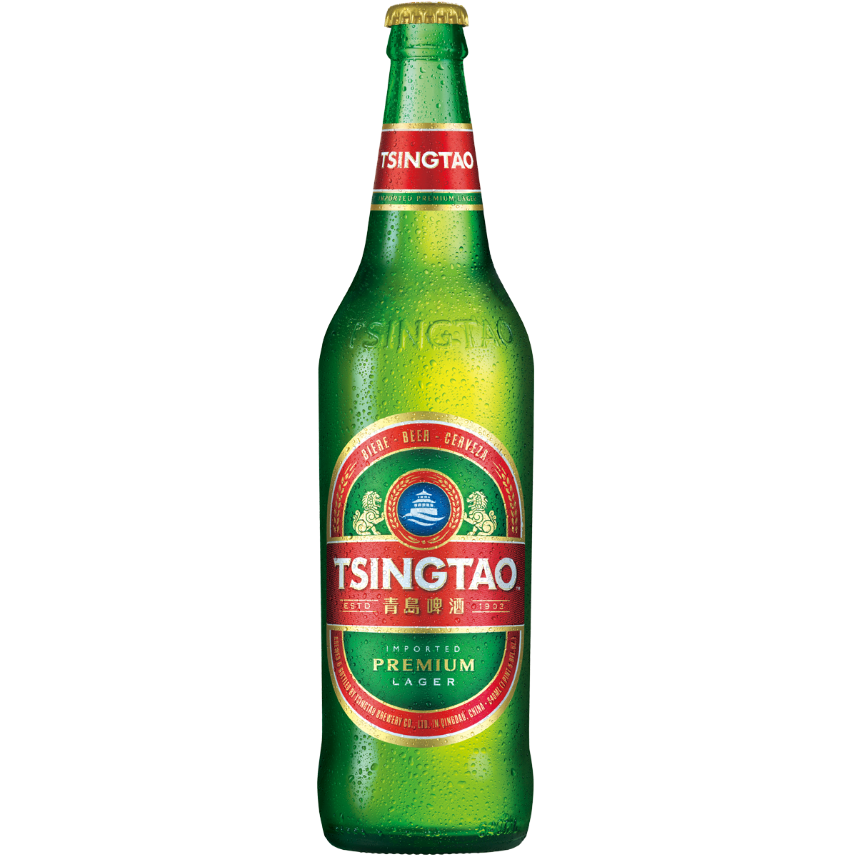 Tsingtao Beer 640mL x 12 bottles, Alcohol 5% 青岛啤酒