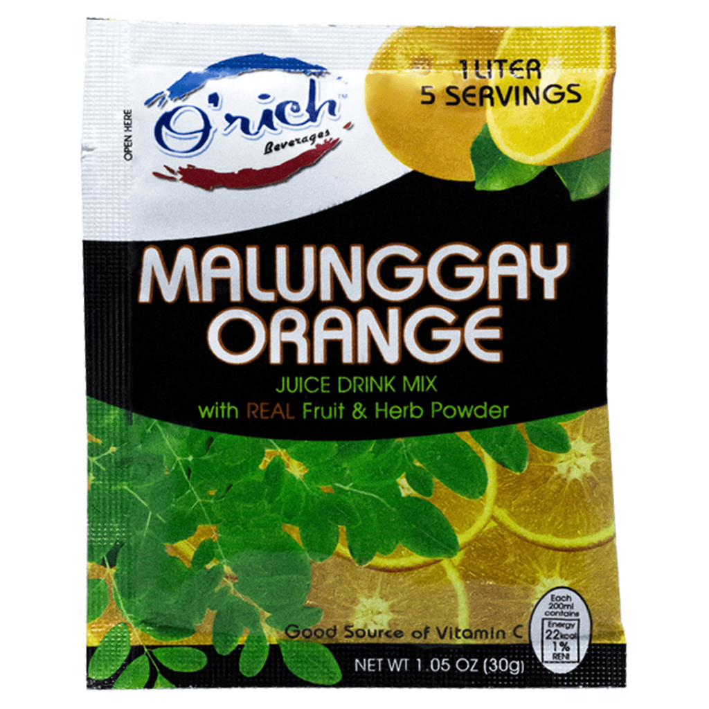 Orich Malunggay Orange Juice Drink 1 Liter pack, 30g For Sale