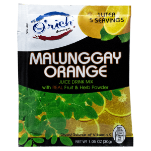 Orich Malunggay Orange Juice Drink 1 Liter pack, 30g