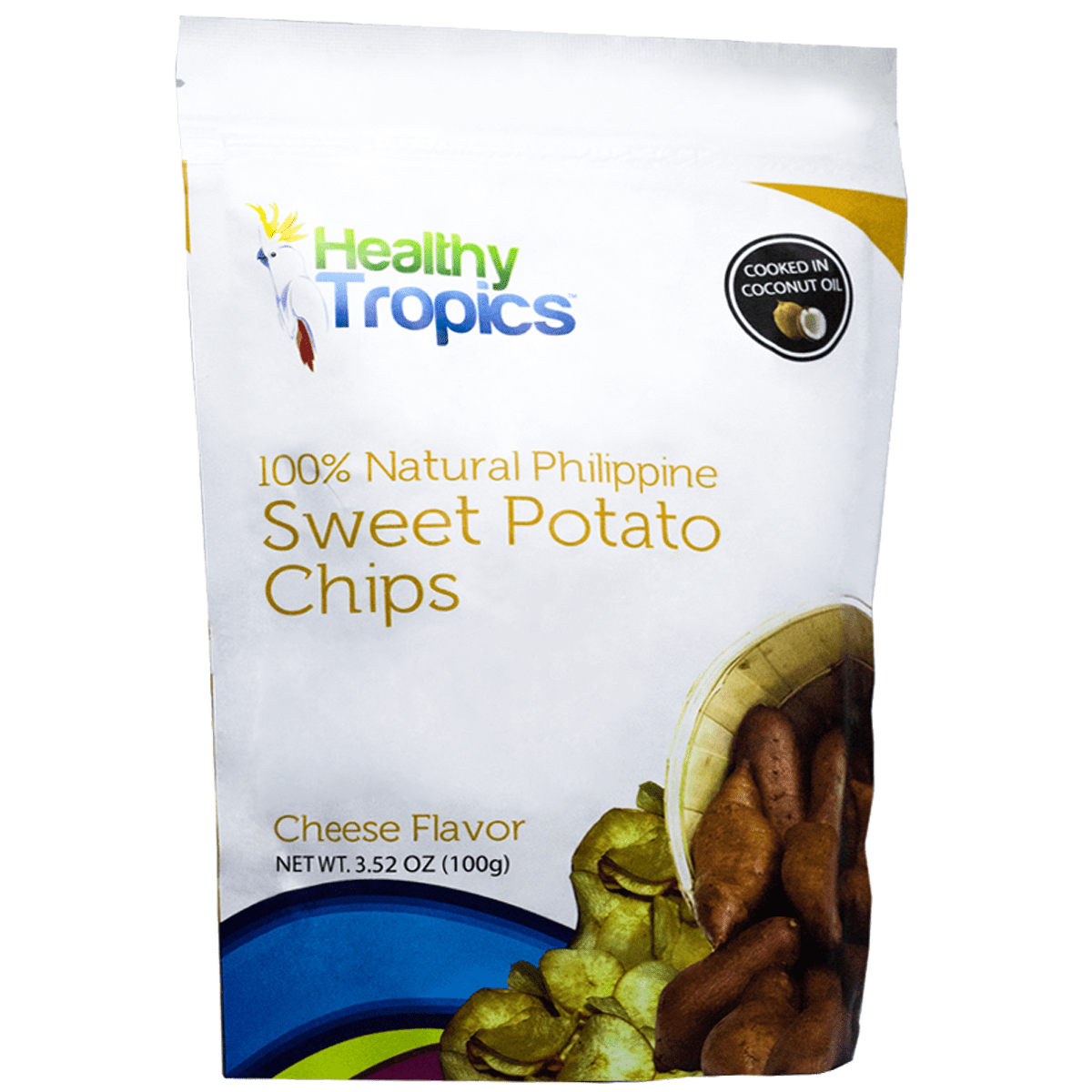 Healthy Tropics 100% Natural Philippine Sweet Potato Chips – Cheese Flavor snacks, 100g