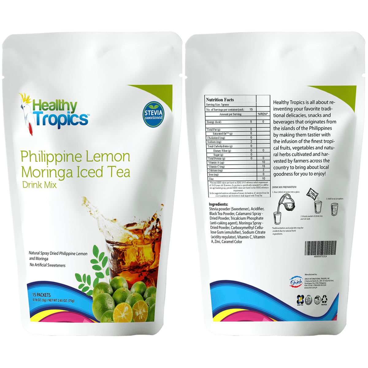 Healthy Tropics Philippine Lemon Moringa Iced Tea, 75g