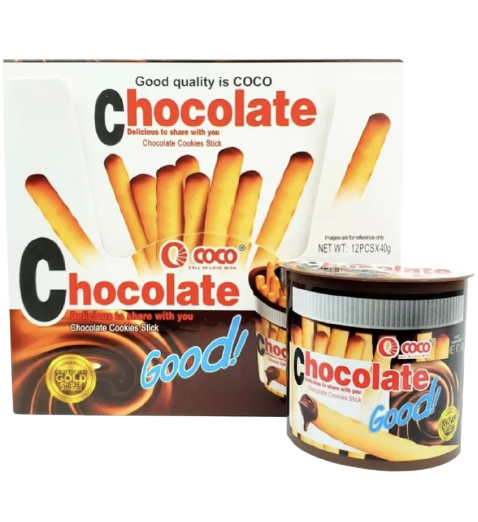 COCO Chocolate Cookies Stick, 12 jars