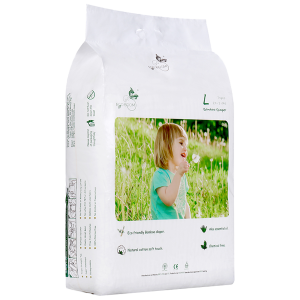 Large Tape Bamboo Eco Boom Eco Friendly Biodegradable Disposable Diapers for Babies 20-31 pounds, 70 pcs
