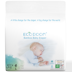 Large Tape Bamboo Eco Boom Eco Friendly  Biodegradable Disposable Diapers Trial Pack for  Babies 20-31 pounds, 30 pcs