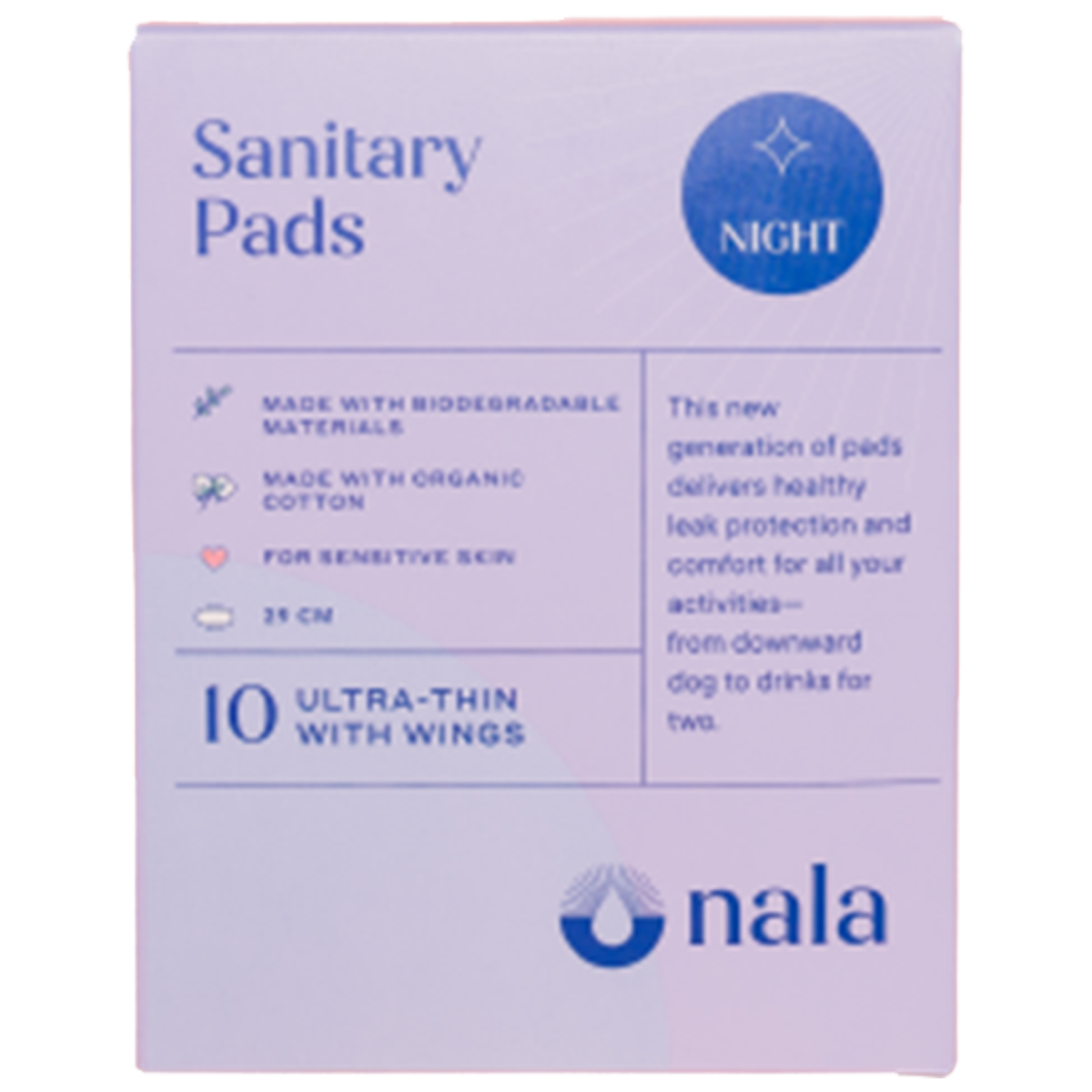 Nala Biodegradable Night Pads