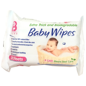 B Care Paraben Free Biodegradable Baby Wipes 30 Sheets