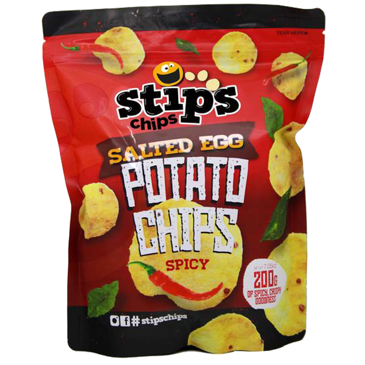 Stip’s Chips Salted Egg Potato Chips Spicy 200g