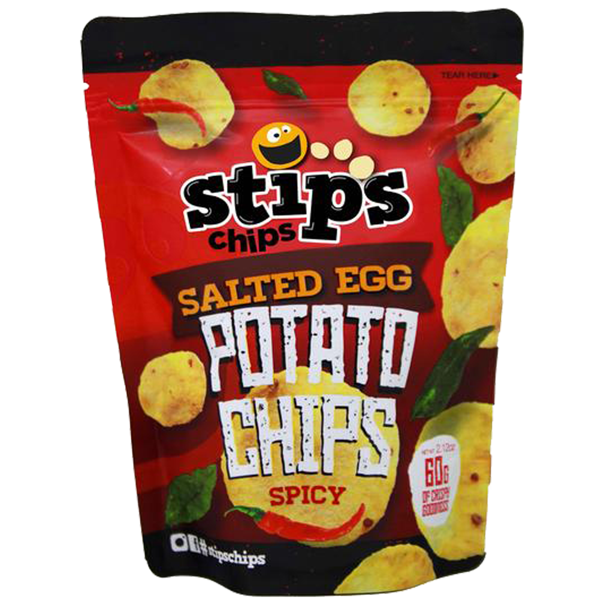 Stip’s Chips Salted Egg Potato Chips Spicy 60g