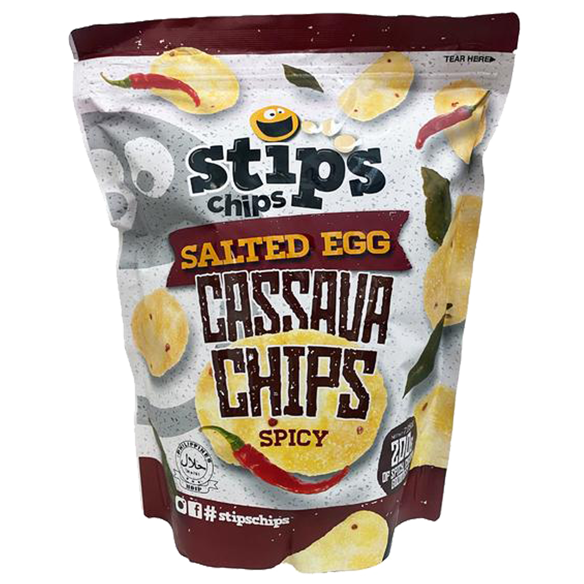 Stip’s Chips Salted Egg Cassava Chips Spicy 200g