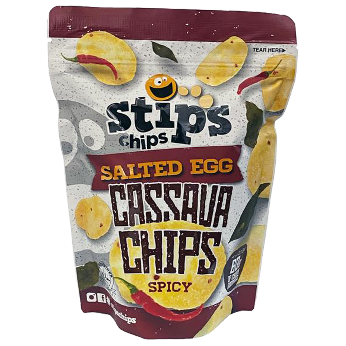 Stip’s Chips Salted Egg Cassava Chips Spicy 60g