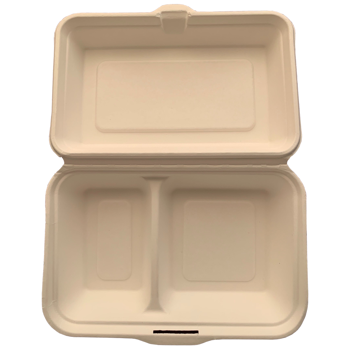 Bagasse EcoClamshell 2-compartment (1000l)