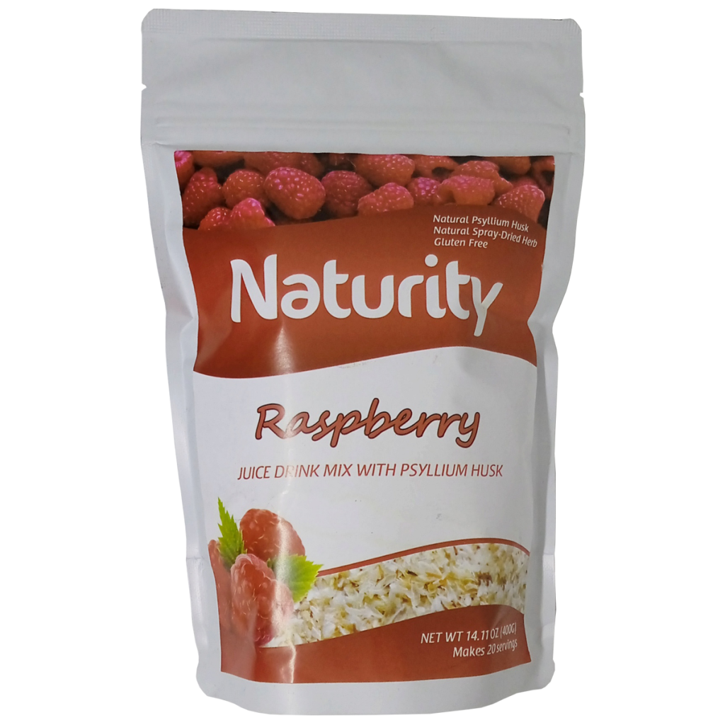 Naturity Raspberry Juice Drink mix With Psyllium Husk, 400g For Sale