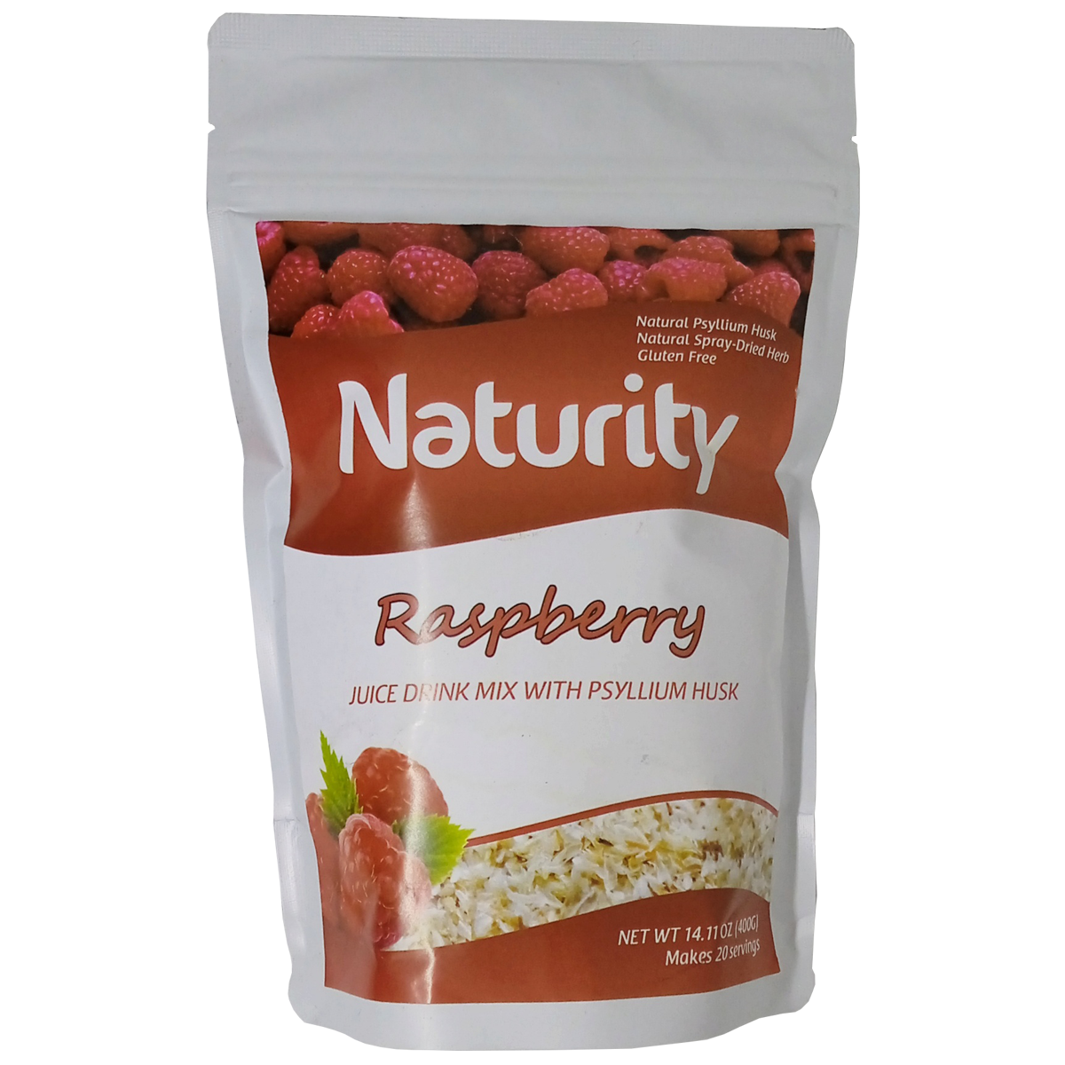 Naturity Raspberry Juice Drink mix With Psyllium Husk, 400g